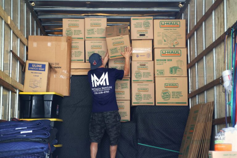 expert movers in northeast Ohio loading moving truck safely